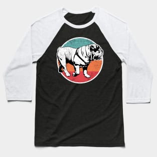 Vintage Retro Bulldog Baseball T-Shirt